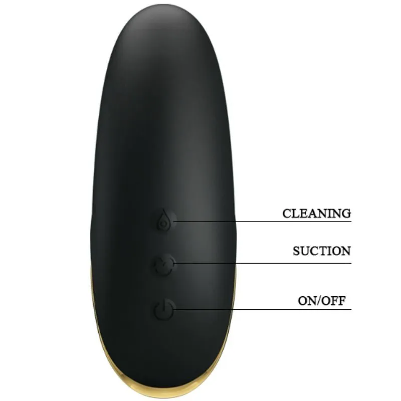Masturbateur Succion Silicone Noir Et Or - Image 3