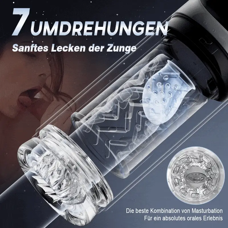 7 Saugen Dual-Temperatur SPA Boner Enlarger 7 Rotierende 360° Massage Masturbator - Image 4