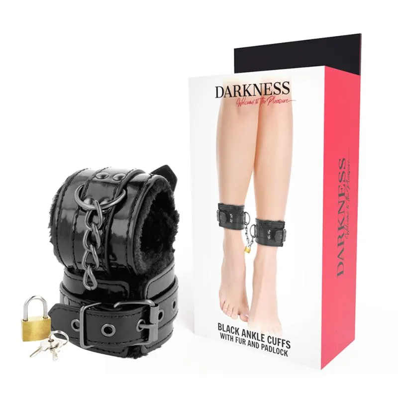 Menottes Réglables en Cuir PVC Noir BDSM