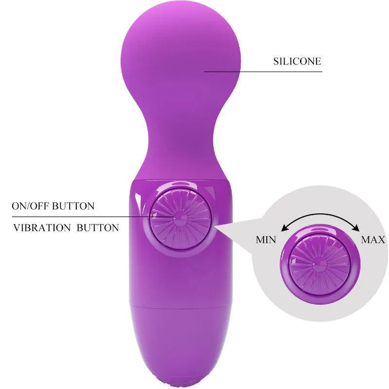 Mini Vibromasseur Silicone Étanche Violet - Image 4