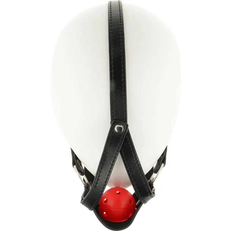 Muselière Cuir Noir Bdsm Réglable - Image 4