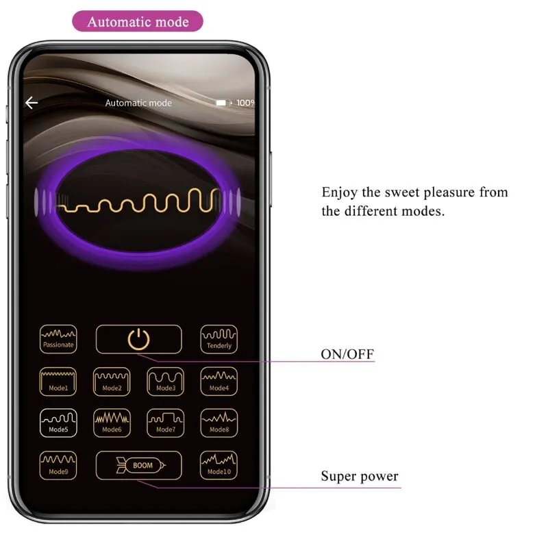 Œuf Vibrant Silicone Violet Rechargeable - Image 4