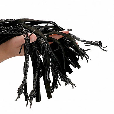 Ouch Leather/Suede Barbed Wired Flogger - Image 2