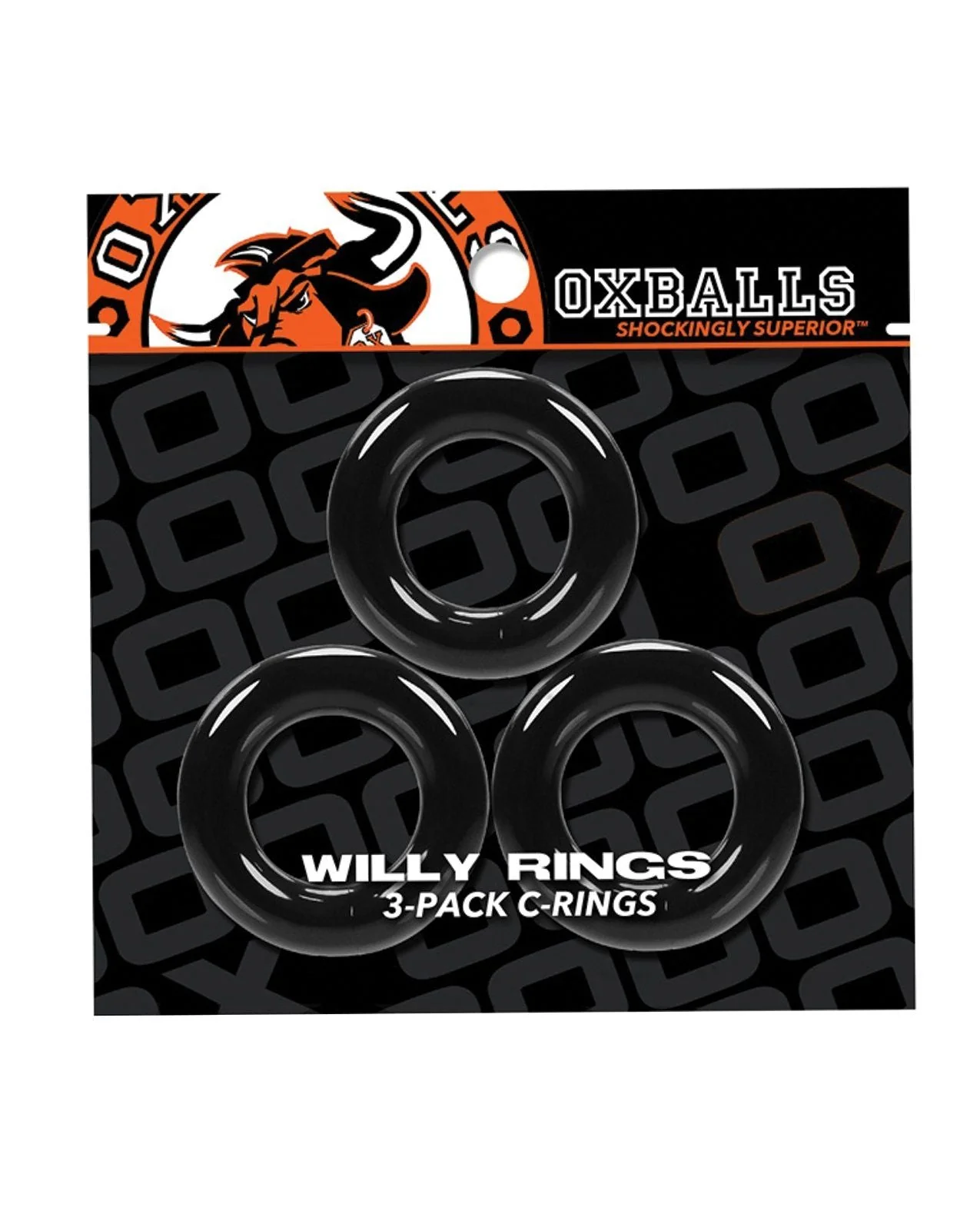 Oxballs Willy Rings - Black Pack of 3 - Image 2