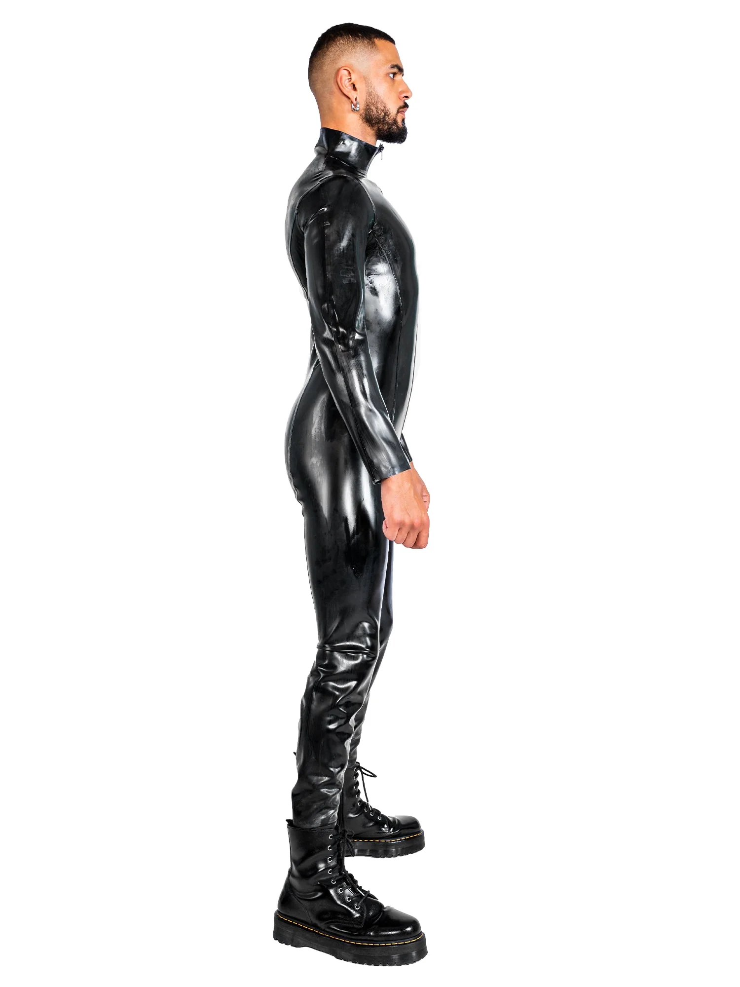 Heavy Duty (0.55mm) Panelled Latex/Rubber Catsuit - Image 4