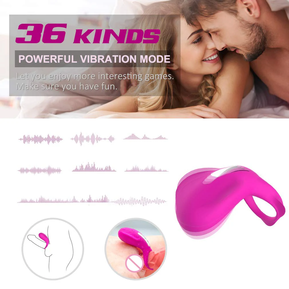 Penis Vibration Ring Cock Powerful Vibrator Clitoris Stimulator Prostate Vibrator - Image 2