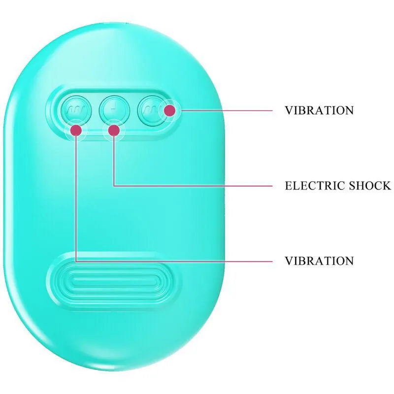 Pinces À Tétons Électrostimulation Silicone Bleu - Image 3