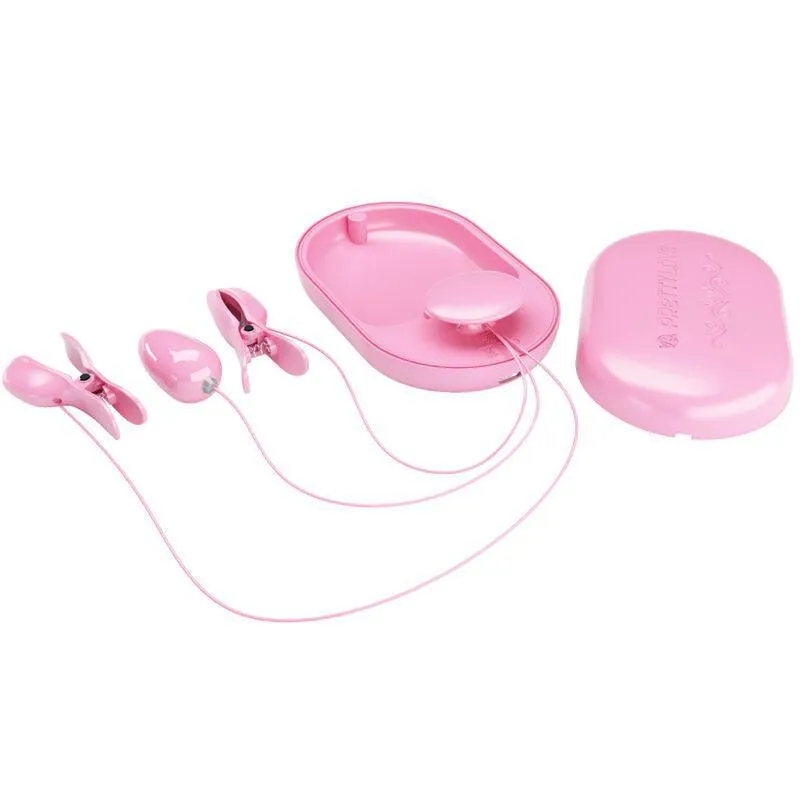 Pinces À Tétons Électrostimulation Silicone Rose - Image 7