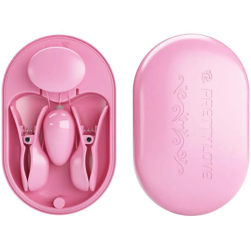 Pinces À Tétons Électrostimulation Silicone Rose - Image 8