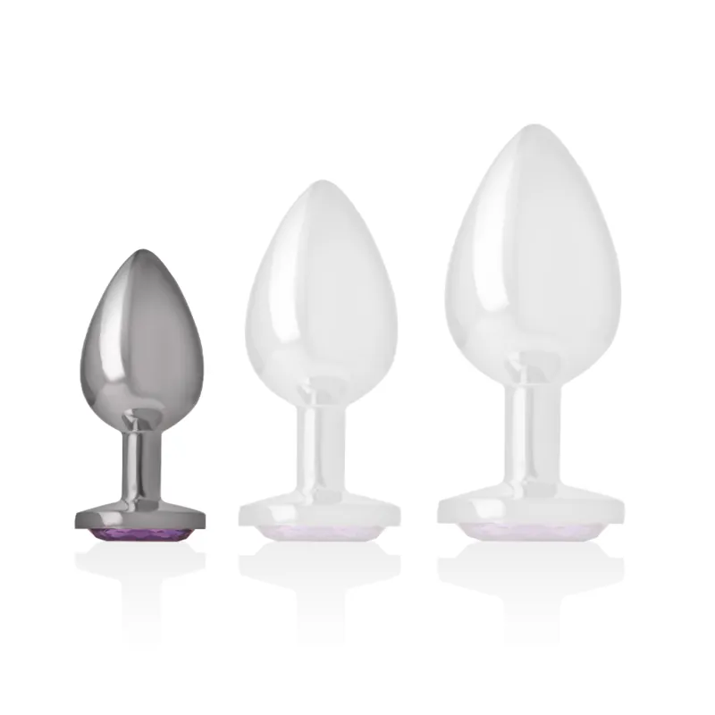 Plug Anal En Métal Avec Bijou Diamant - Image 3