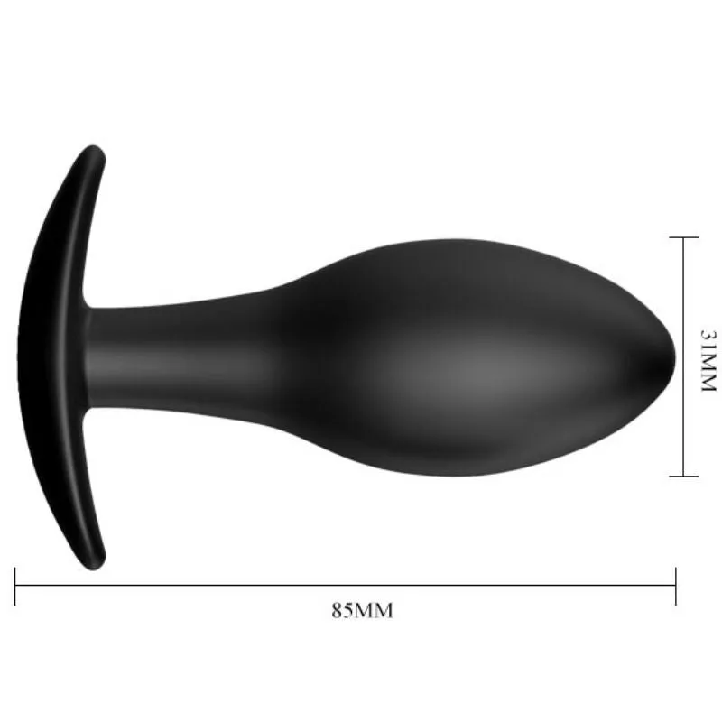 Plug Anal Ergonomique En Silicone Noir - Image 3
