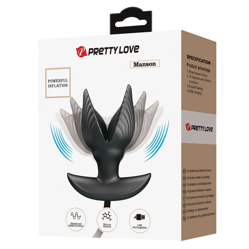 Plug Anal Gonflable En Silicone Noir - Image 2