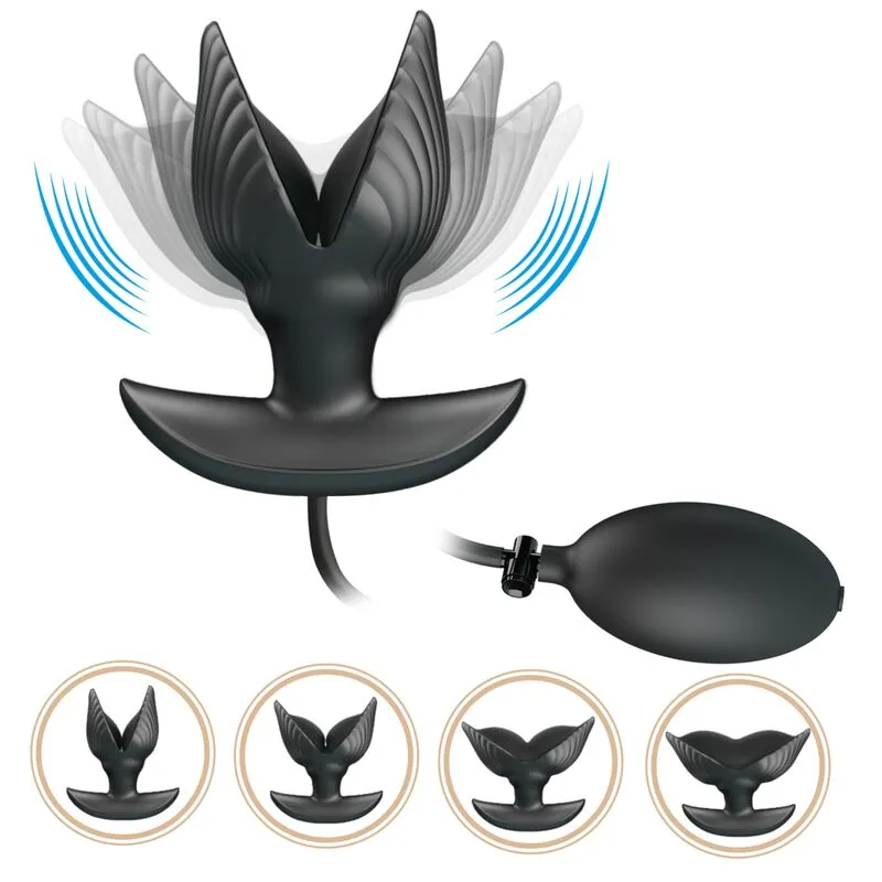 Plug Anal Gonflable En Silicone Noir - Image 3