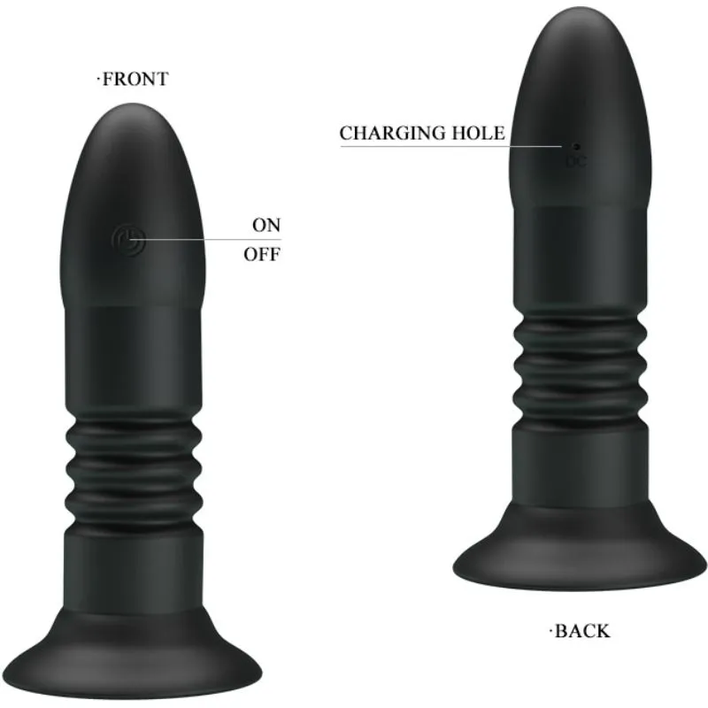 Plug Anal Silicone Noir Télécommande Vibrations - Image 2