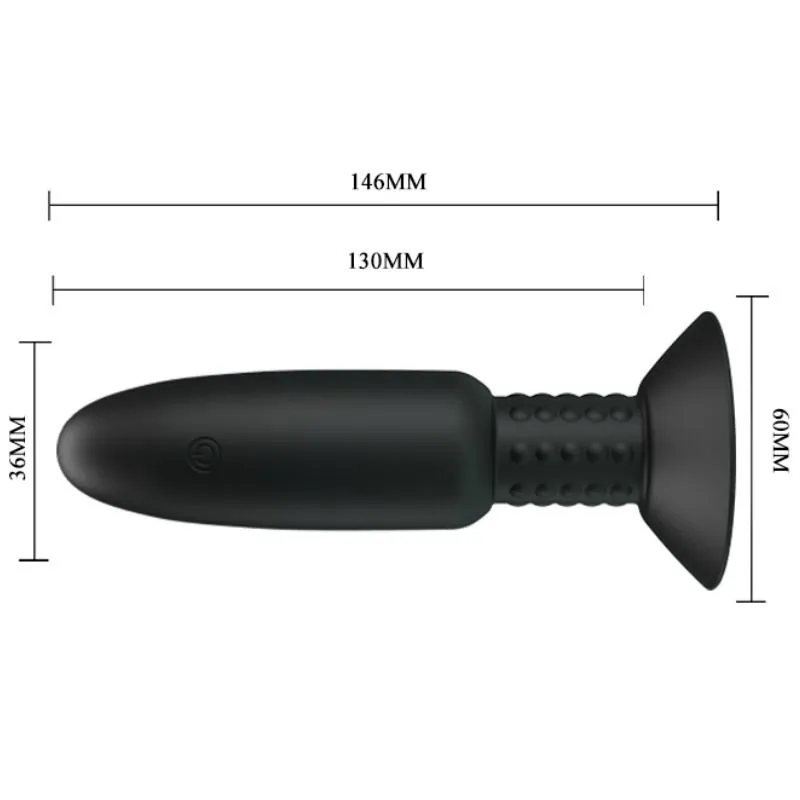 Plug Anal Vibrant Silicone Noir Rechargeable - Image 5