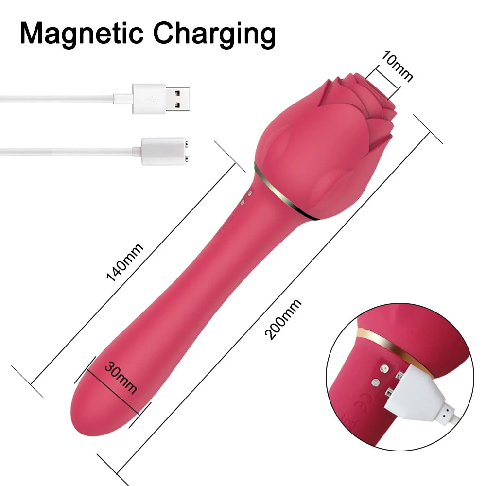 Powerful Rose Vibrator For Women Clitoris Nipple Clit Sucker G-bliss O-maker Toy - Image 8