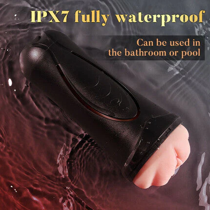 Pressure Palm - 10 Vibrations Realistic Labia Vaginal Pressure IPX7 Waterproof Electric Masturbator Stroker - Image 6