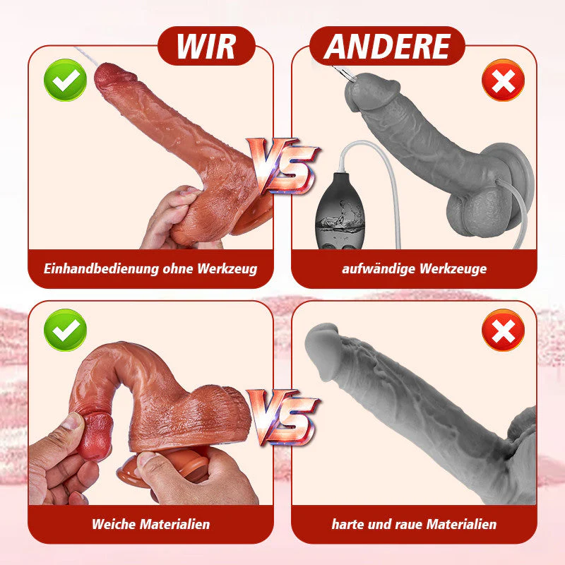 Realistischer Penis mit simulierter Ejakulation, 10-Frequenz-Vibrationsfunktion, mit Saugnapf - Image 7