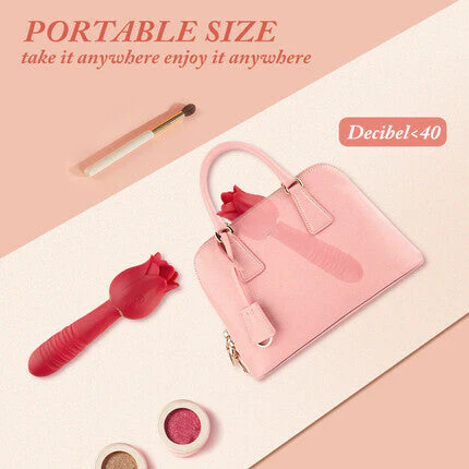 Acmejoy Red Rose Low Noise 5 Thrusting & Vibrating 7 Tongue Licking Vibrator - Image 5