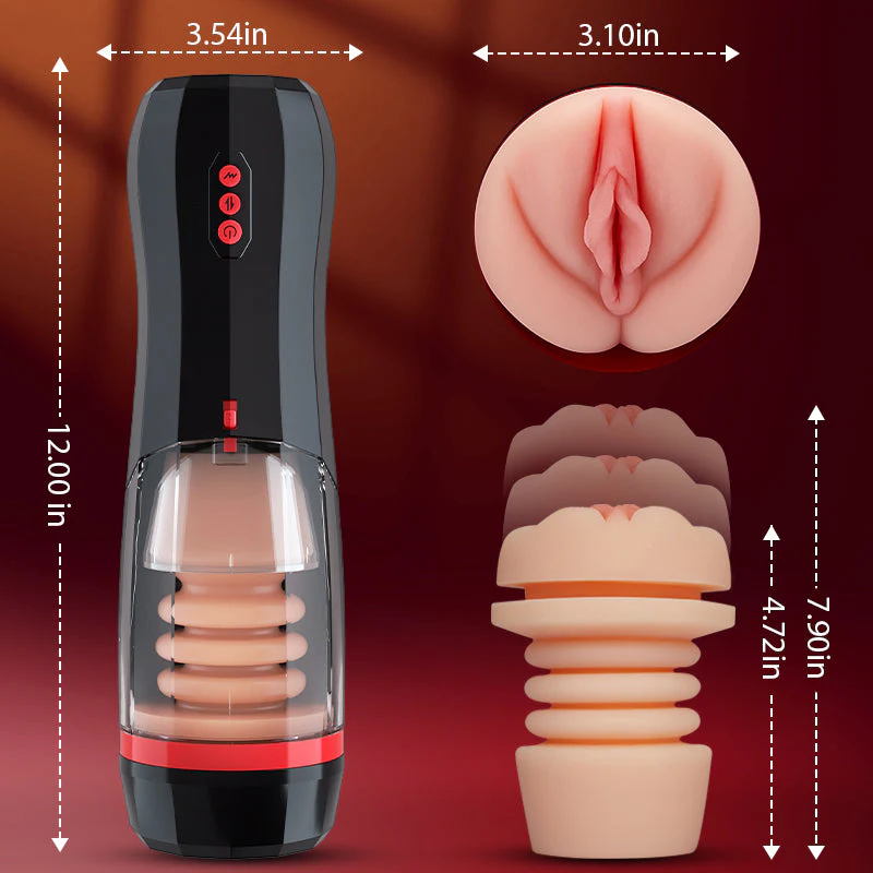 ROKA - Lifelike Vaginal Entrance Thrusting Vibrating Vocal Masturbator Stroker - Image 8