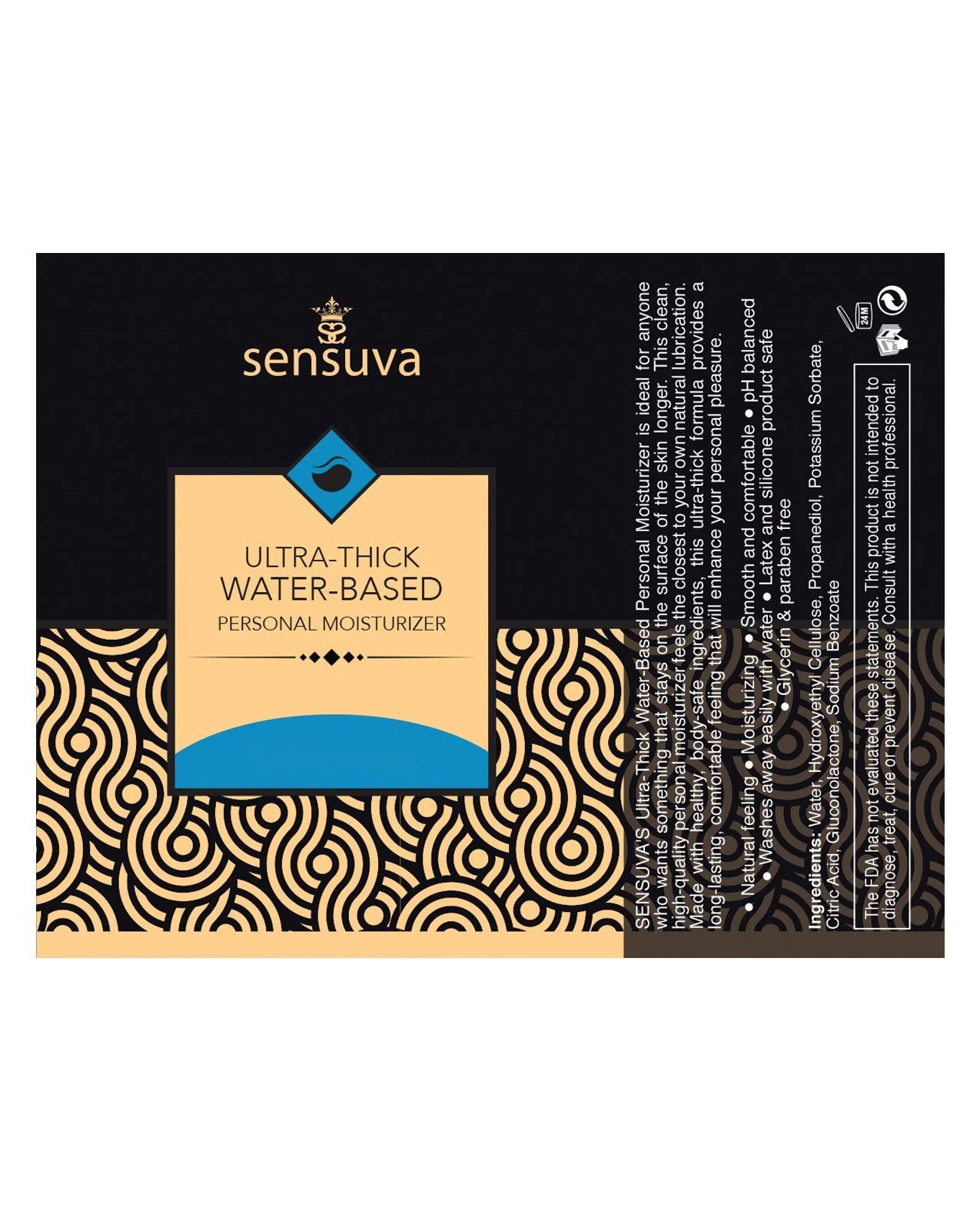 Sensuva Ultra Thick Water Based Personal Moisturizer - 1.93 oz Unscented - Image 2