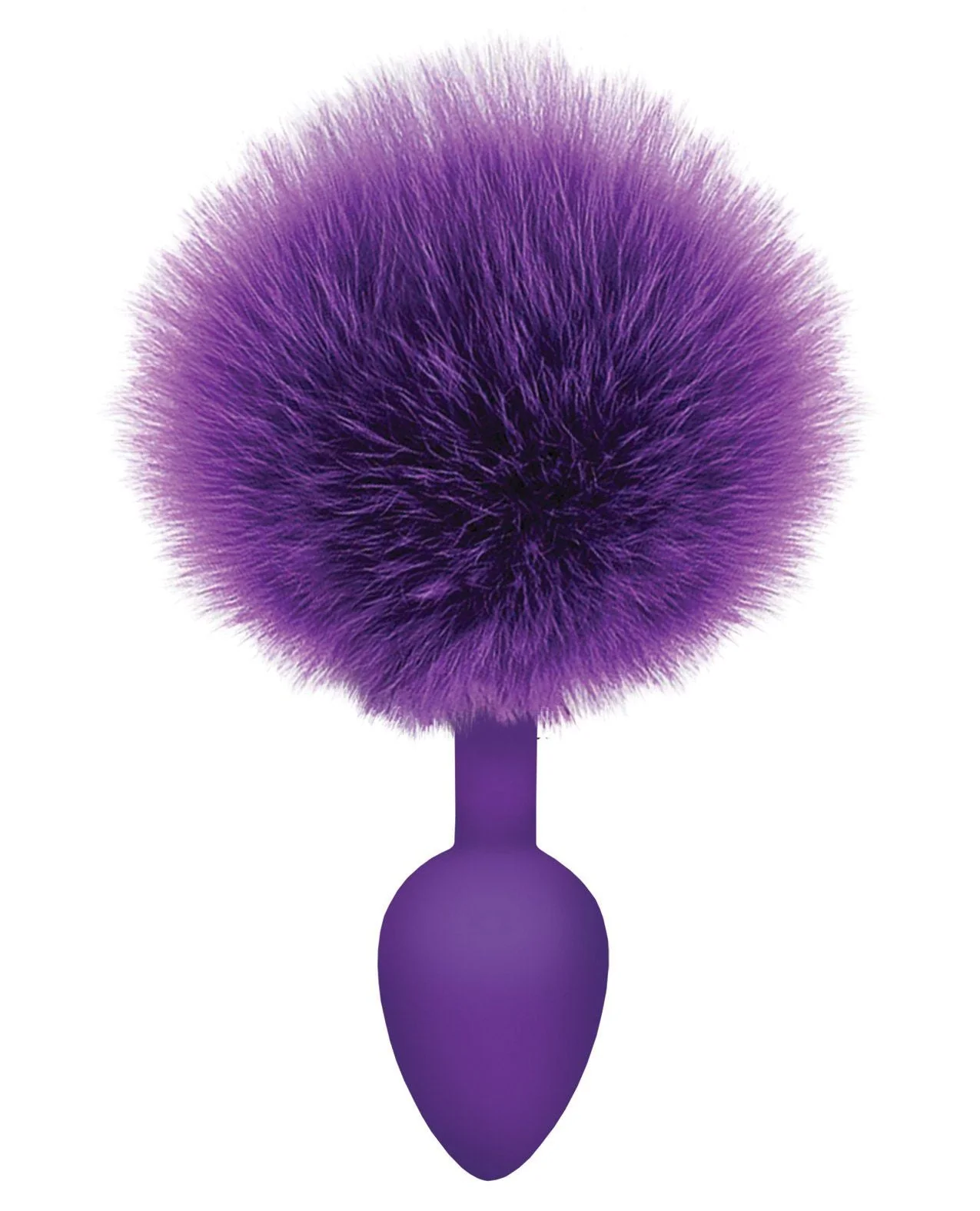 The 9's Cottontails Silicone Bunny Tail Butt Plug - Purple - Image 2