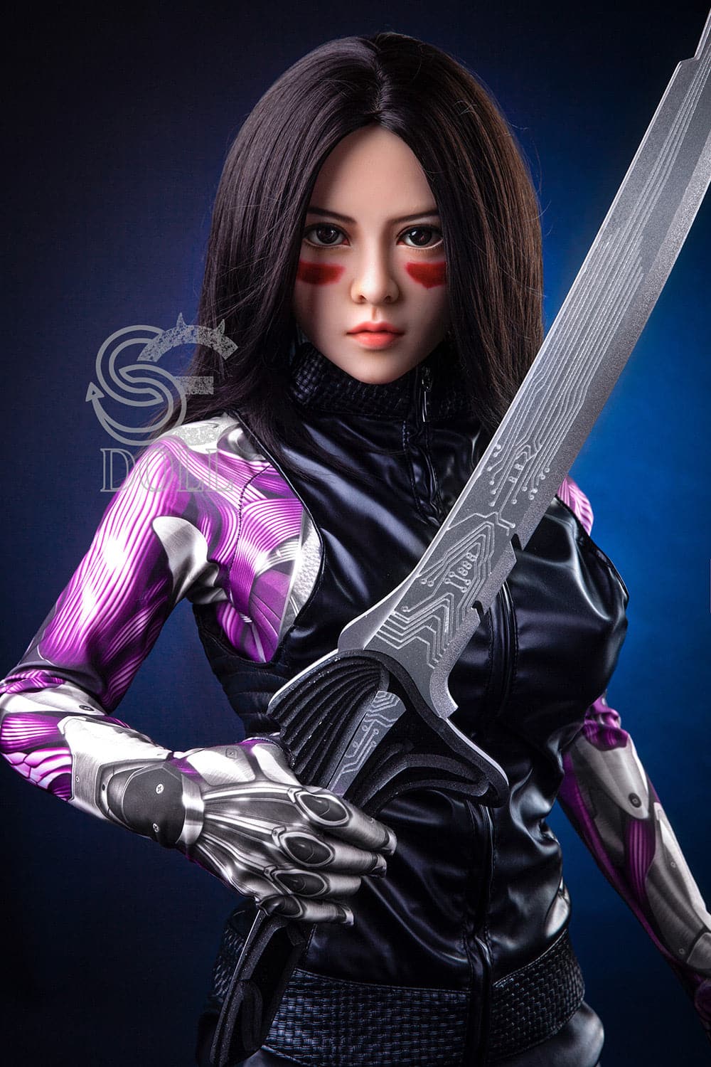 US In Stock-151cm/4 ft 11 E-Cup Battle Angel Alita Anime Sex Doll - Image 3