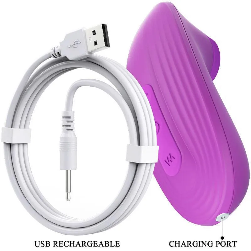 Vibromasseur Clitoridien Violet Silicone Rechargeable - Image 4