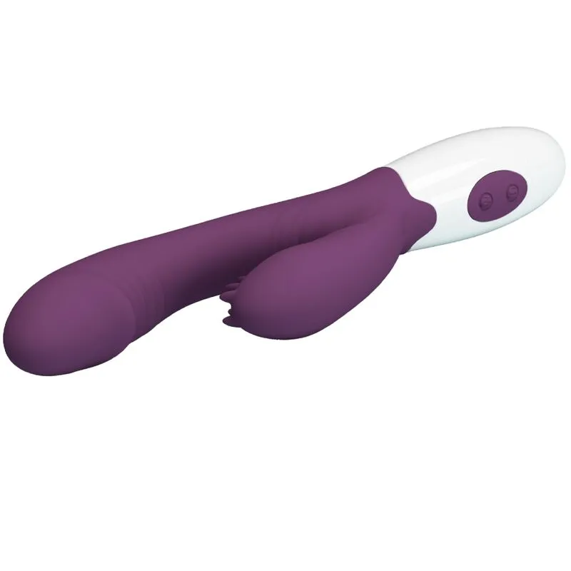 Vibromasseur Double Lapin Silicone Violet - Image 6