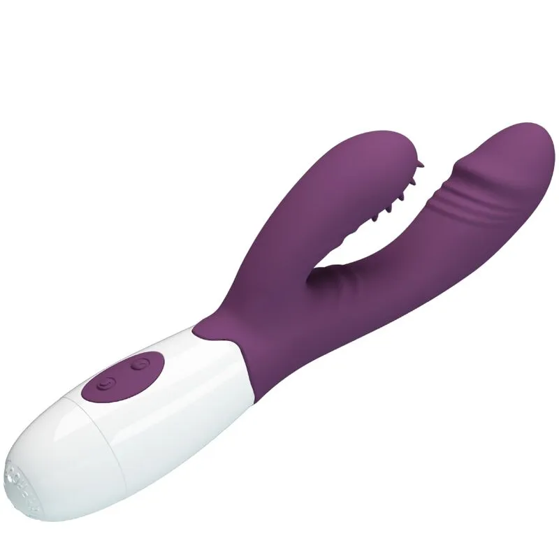 Vibromasseur Double Lapin Silicone Violet - Image 8