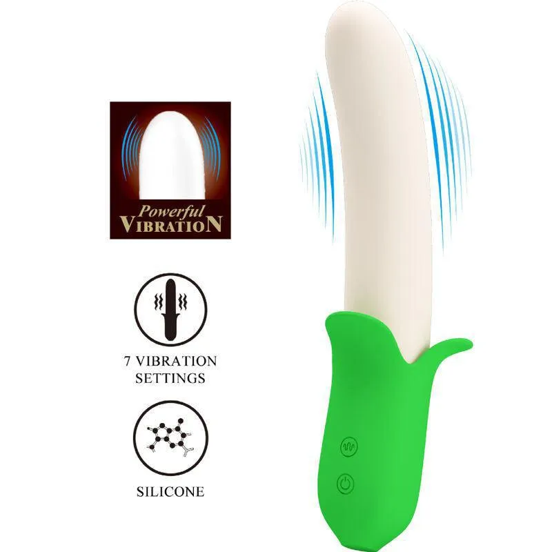Vibromasseur En Silicone Vert Clair Rechargeable - Image 3