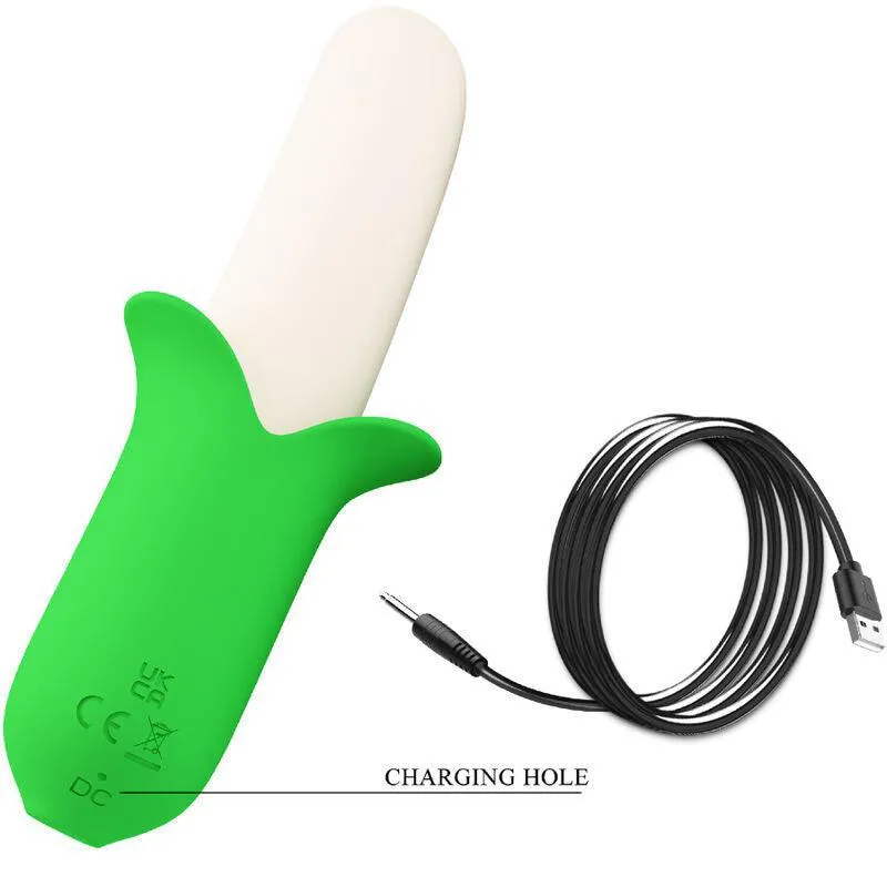 Vibromasseur En Silicone Vert Clair Rechargeable - Image 5