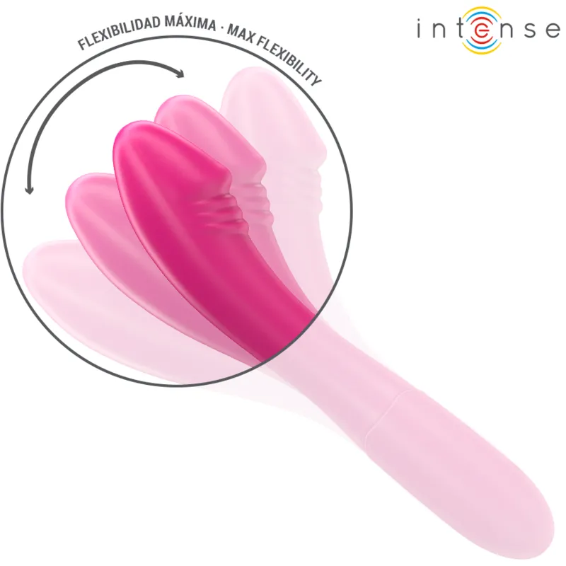 Vibromasseur Flexible Silicone Rose Étanche - Image 3