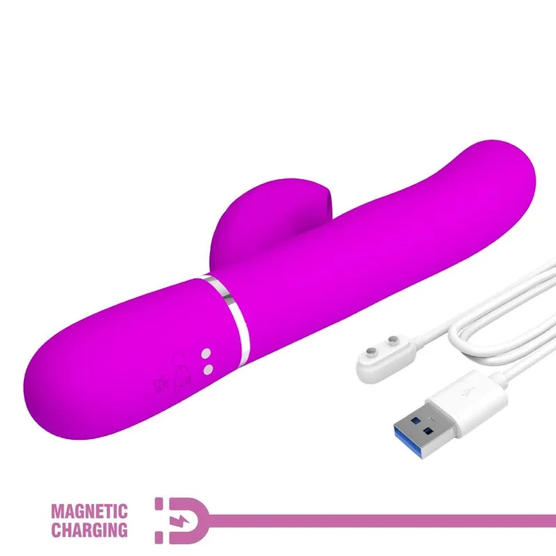 Vibromasseur Multifonction Étanche Silicone Violet - Image 4