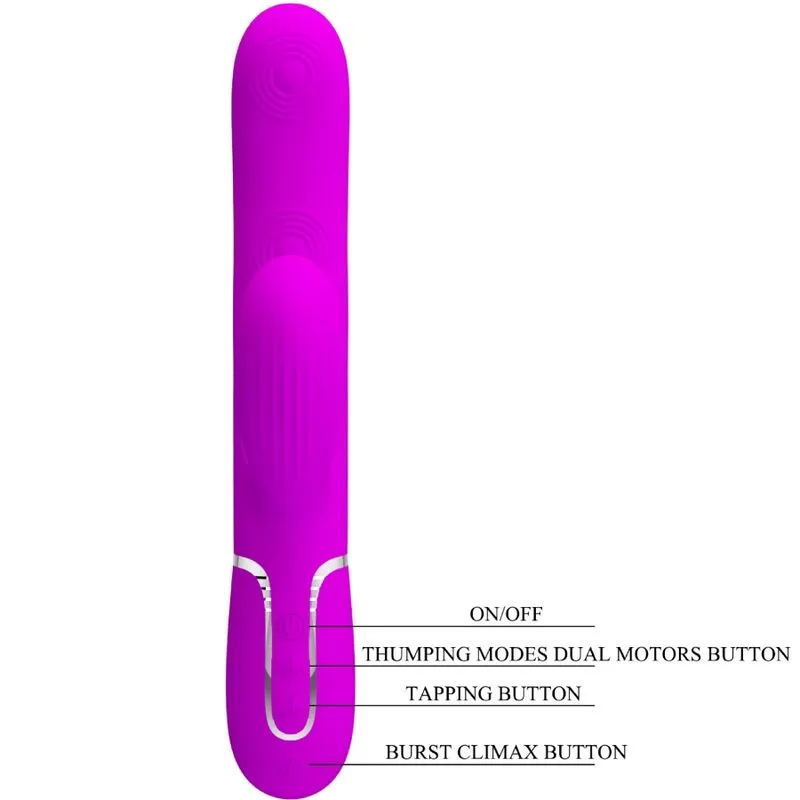 Vibromasseur Multifonction Étanche Silicone Violet - Image 5