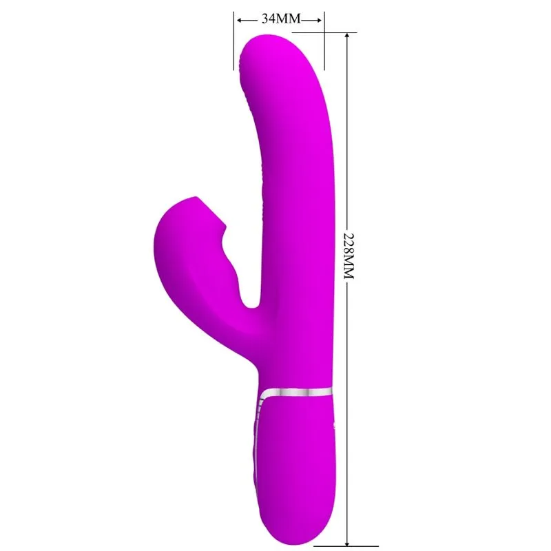 Vibromasseur Multifonction Étanche Silicone Violet - Image 6