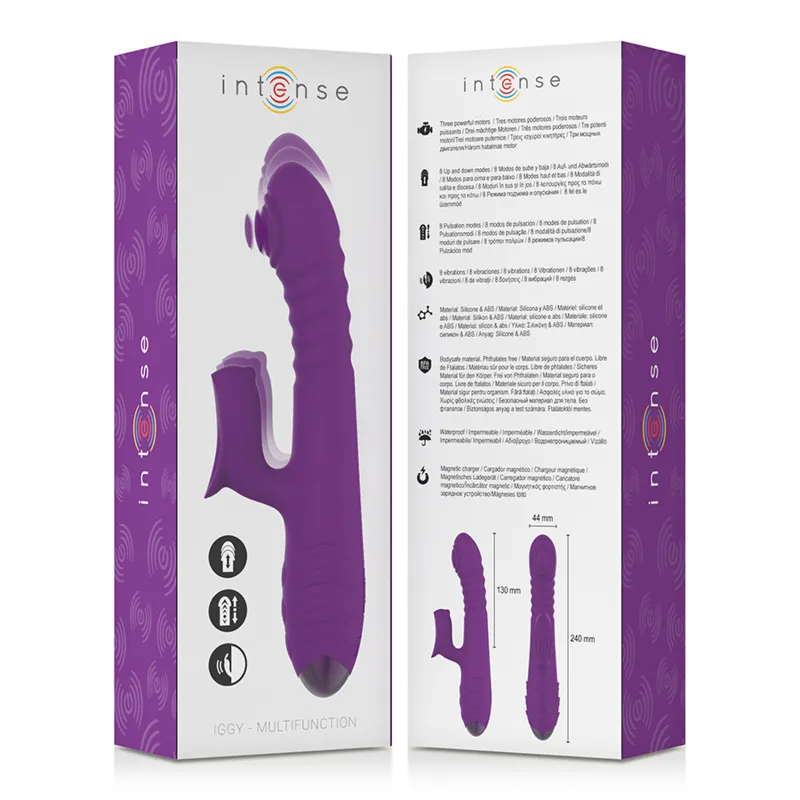 Vibromasseur Multifonction Violet Rechargeable Avec Stimulateur Clitoridien - Image 2