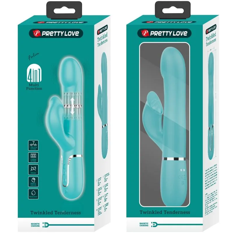 Vibromasseur Rabbit Silicone Vert Aqua - Image 2