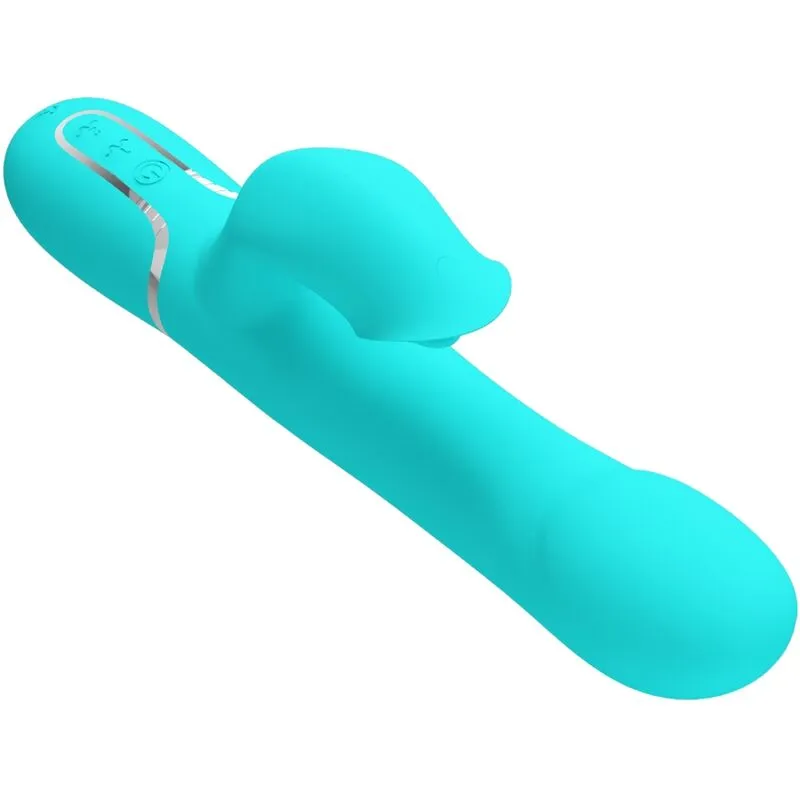 Vibromasseur Rabbit Silicone Vert Aqua - Image 8