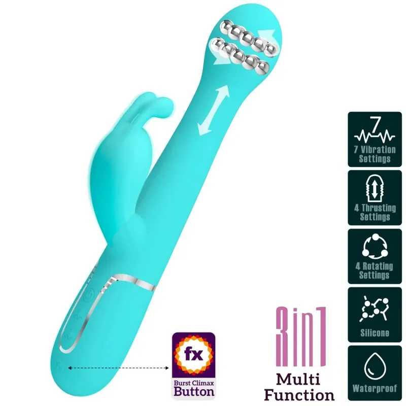 Vibromasseur Rabbit Silicone Violet Usb - Image 3