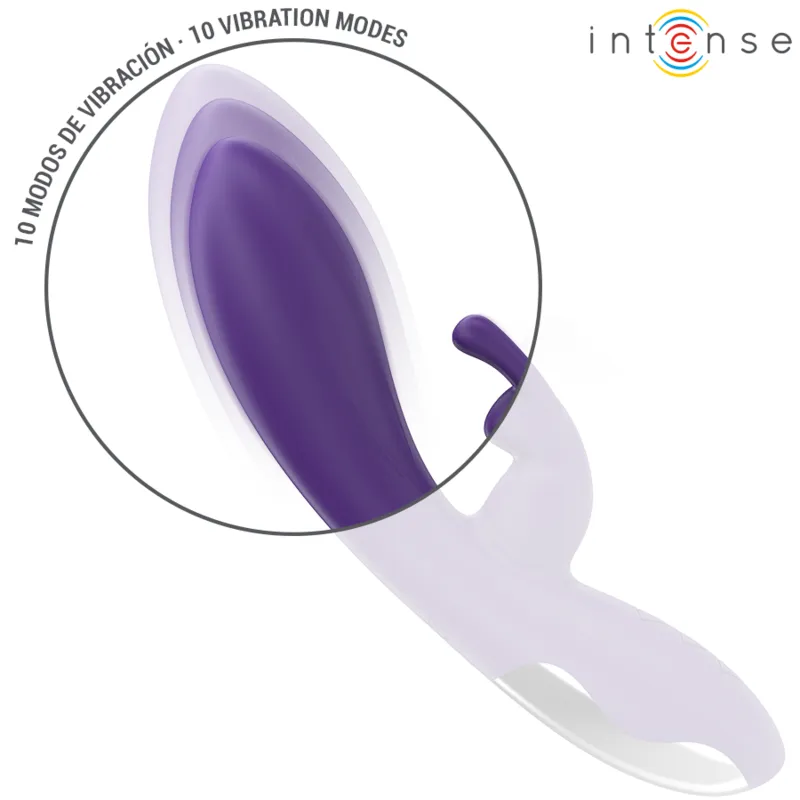 Vibromasseur Rabbit Violet Silicone Sans Danger - Image 3