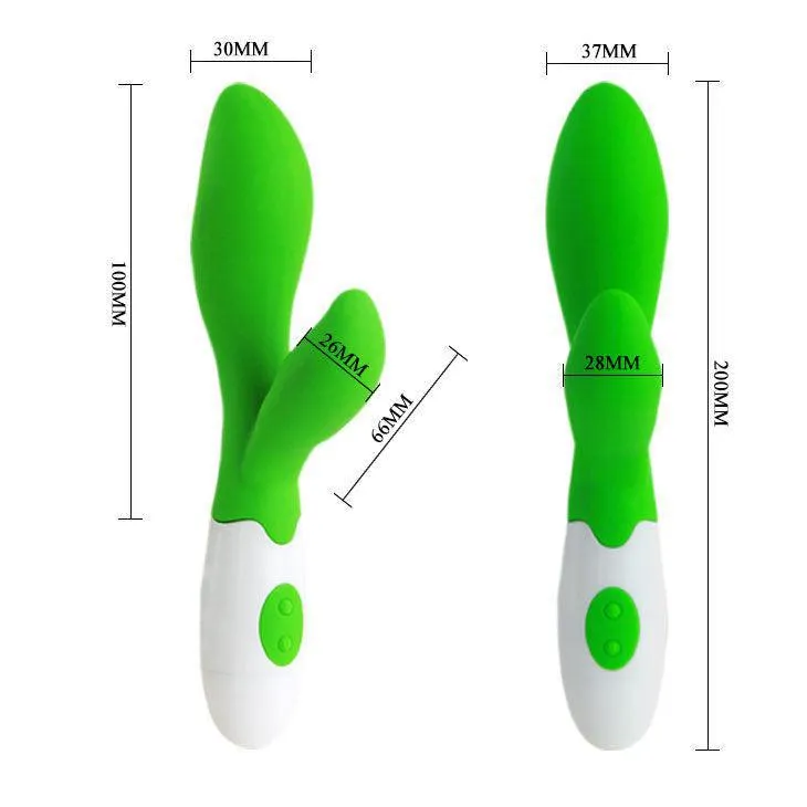 Vibromasseur Silicone Ergonomique Vert Stimulation Clitoridienne - Image 5