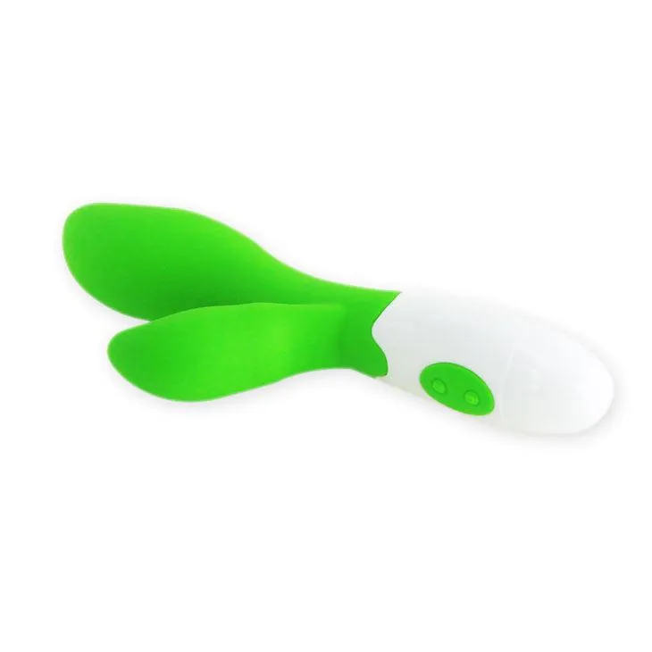 Vibromasseur Silicone Ergonomique Vert Stimulation Clitoridienne - Image 6