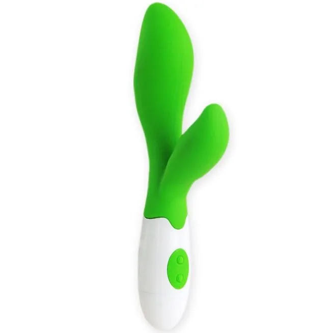 Vibromasseur Silicone Ergonomique Vert Stimulation Clitoridienne - Image 8