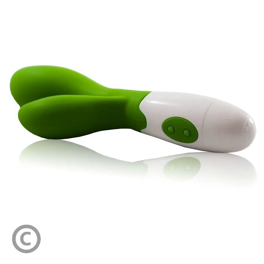 Vibromasseur Silicone Ergonomique Vert Stimulation Clitoridienne - Image 9