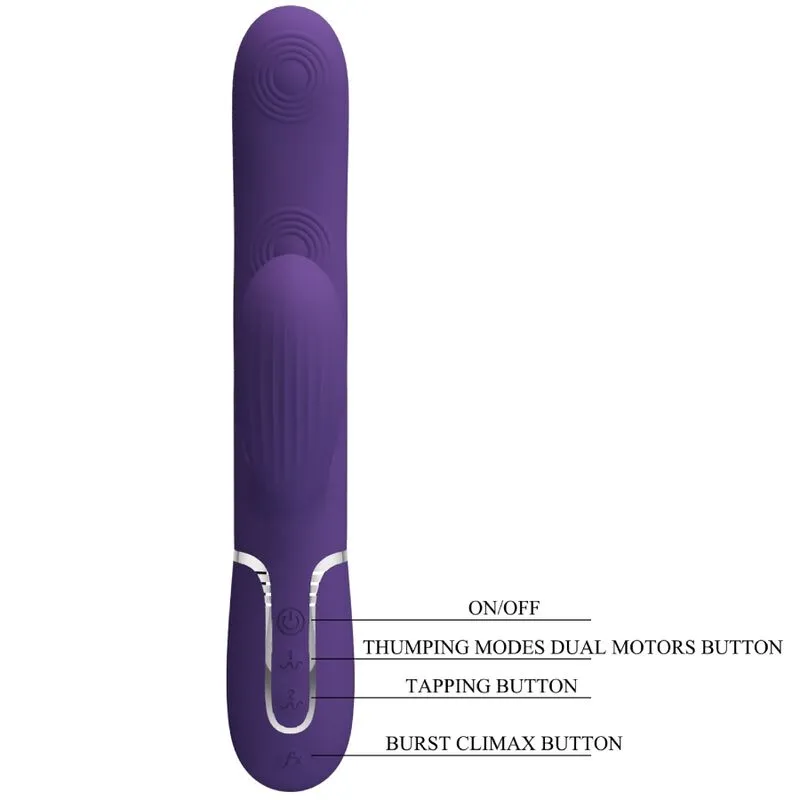 Vibromasseur Silicone Étanche Multifonction Violet - Image 4