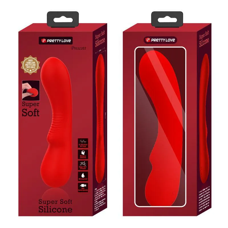 Vibromasseur Silicone Rechargeable 12 Vibrations Rouges - Image 2