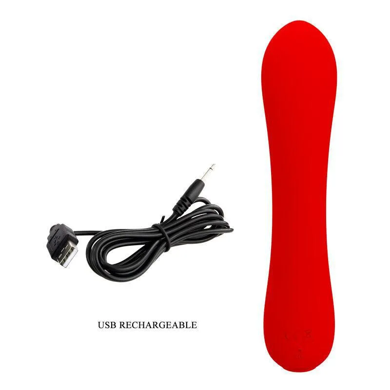 Vibromasseur Silicone Rechargeable 12 Vibrations Rouges - Image 3