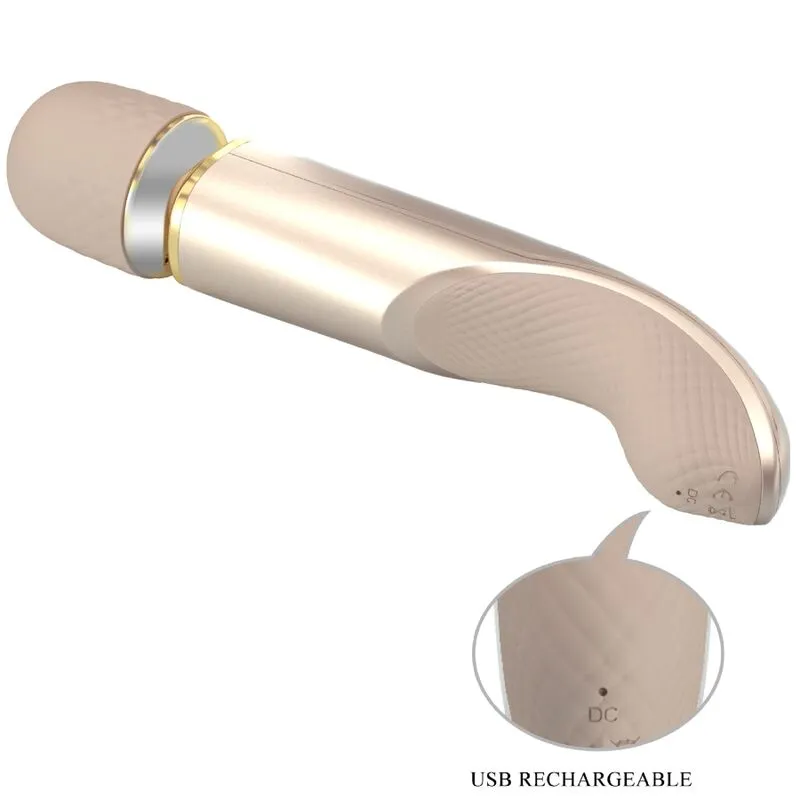 Vibromasseur Silicone Rechargeable Puissant Champagne - Image 3