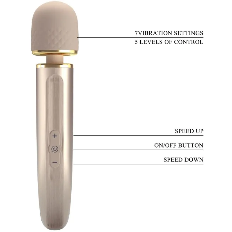 Vibromasseur Silicone Rechargeable Puissant Champagne - Image 4